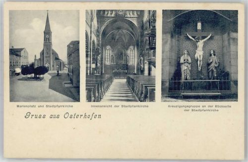 94486 W8353 Osterhofen , Niederbay - Marienplatz Stadtpfarrkirche