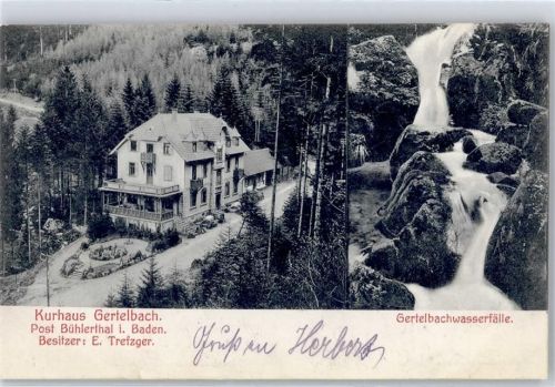Bühlertal Kurhaus Gertelbach Wasserfall