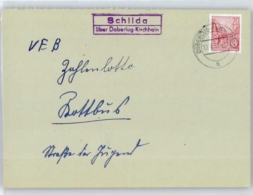 Doberlug-Kirchhain Landpoststempel Schilda