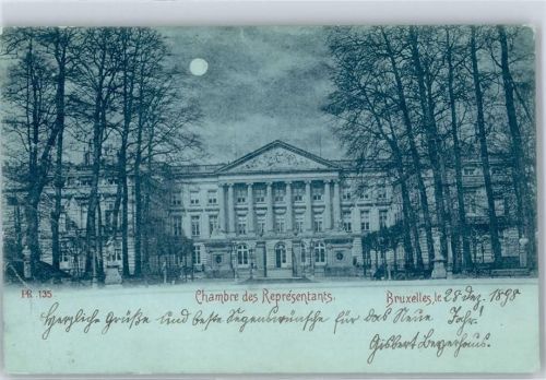 Brüssel Chambre des Representants Mondschein