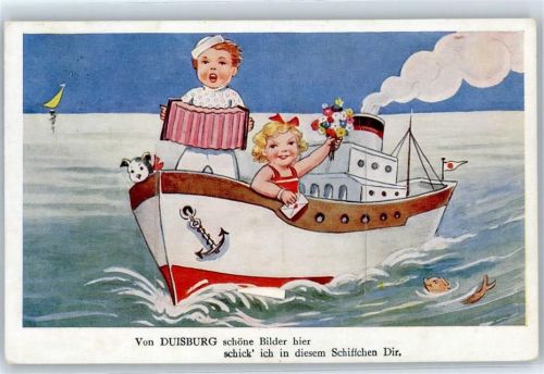 Duisburg Schiff auf dem Rhein