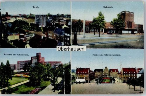 Oberhausen Rathaus Grillopark Polizeipräsidium Bahnhof
