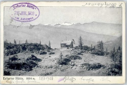 Maurach 1903 Erfurter Hütte Hüttenstempel
