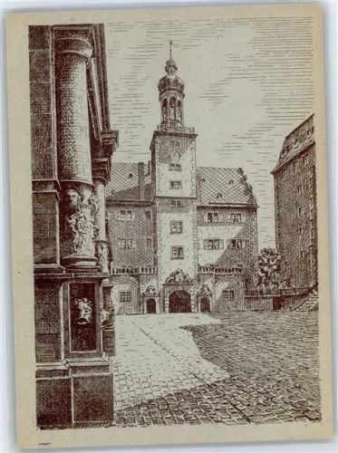 Darmstadt Schlosshof mit Glockenbau sign. Karl Weise