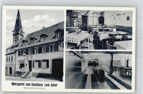 Neckargemünd Gasthaus Metzgerei zum Adler Kegelbahn