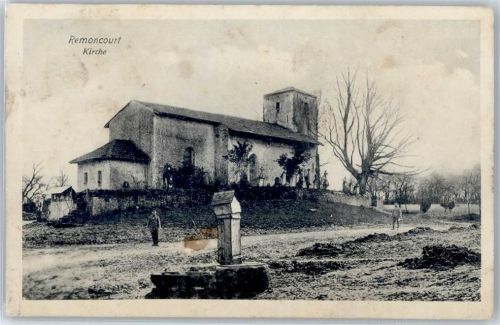 Remoncourt 1915 Kirche Feldpost S.B. II.Batl.K.Bay.Ldw.Inf.Rgt.Nr.7
