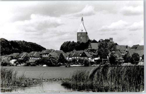Mölln Blick vom Stadtsee Kirche St. Nicolai