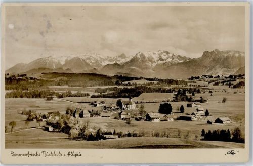 Rückholz Sommerfrische Rückholz Berge Bergkette Gerenspitze Schlicke Gimpel Roßberg Aggenstein Breitenberg