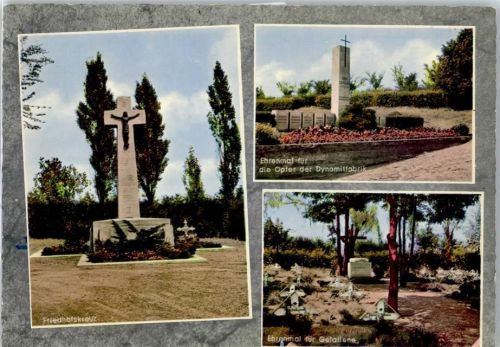Saarwellingen Friedhofskreuz Ehrenmal Opfer Dynamitfabrik Ort lt. Fotograf