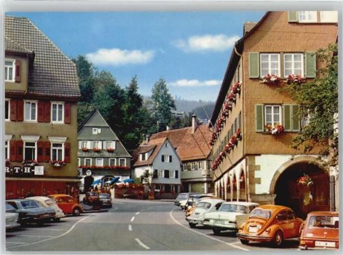 Alpirsbach Marktplatz Rathaus Auto