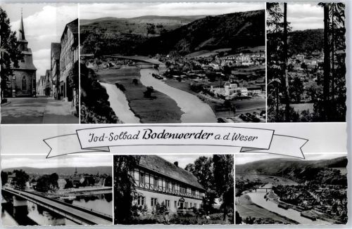 Bodenwerder Kirche Brücke Weser AKU1