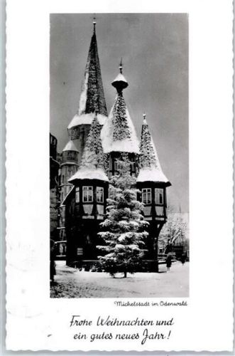 Michelstadt Rathaus Kirche Weihnachten Neujahr