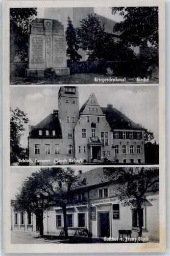 Borkheide Kriegerdenkmal Kirche Schloss Gasthaus Franz Block