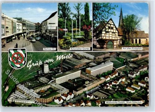Gütersloh Fliegeraufnahme Mielewerke Berliner Straße Botanischer Garten Kirchplatz