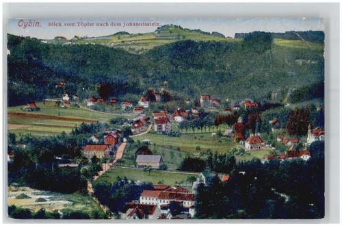 Kurort Oybin Blick vom Töpfer nach dem Johannisstein
