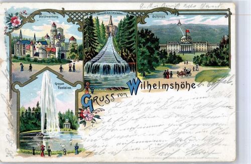 Wilhelmshöhe 1902 Löwenburg Schloss Gross Fontaine
