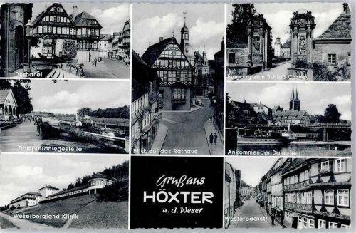 Höxter Rathaus Krankenhaus Schloss Corvey Dampferanlegestelle