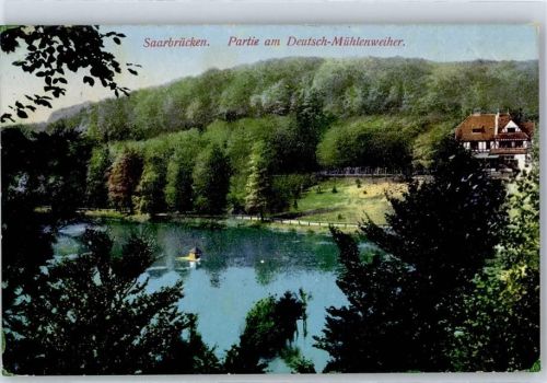 Saarbrücken 1913 Deutschmühlenweiher