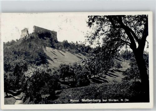Weiten 1927 Burg Ruine Mollenburg Bahnpost