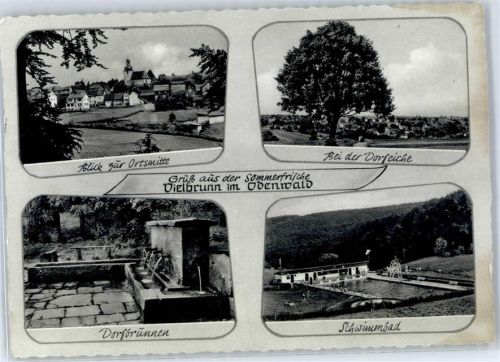 Vielbrunn Dorfeiche Brunnen Schwimmbad