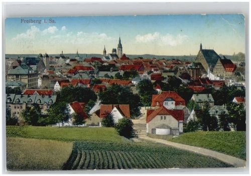 Freiberg 1915 Blick auf Freiberg