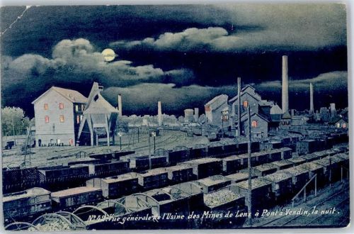 Pont-a-Vendin 1914 Feldpost WK I 7. Armee-CPS Mine Fabrik
