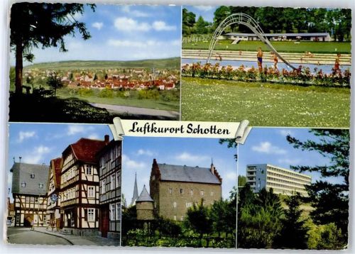 Schotten Schwimmbad Schloss Heilstätte Rathaus Fachwerkbauten