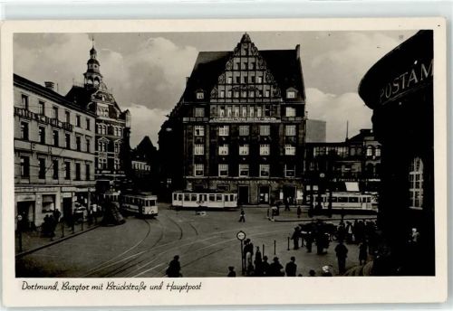 Dortmund Burgtor Brückstraße Postamt Straßenbahn