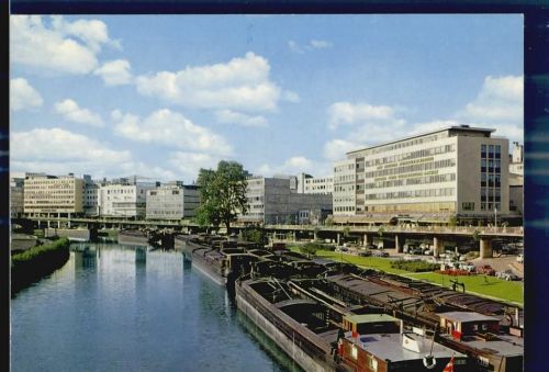 Saarbrücken Berliner Promenade Hafen Frachtkahn