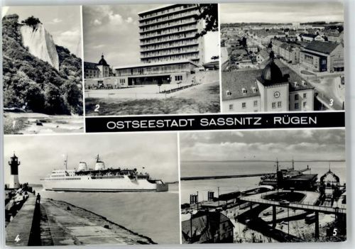 Sassnitz Königstuhl Hotel Rügen Eisenbahnfähre Motorschiff Saßnitz am Molenkopf Motorschiff Warnemünde im Fährhafen