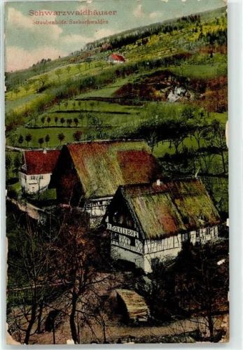 Sasbachwalden 1910 Straubenhöfe Schwarzwaldhäuser