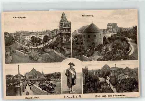 Halle Riebeckplatz Moritzburg Hauptbahnhof Stadttheater Straßenbahn