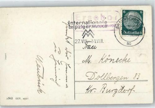 Ersehof Landpoststempel Geburtstag