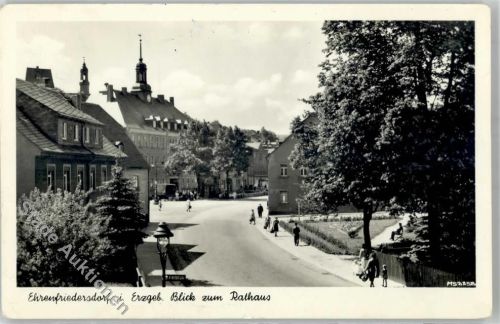 Ehrenfriedersdorf Blick zum Rathaus Erzgebirge