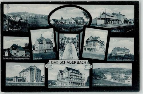 Bad Schallerbach Kurhaus Bad Sprudel Rathaus Bahnhof St.Raphael Bezirkskrankenkasse