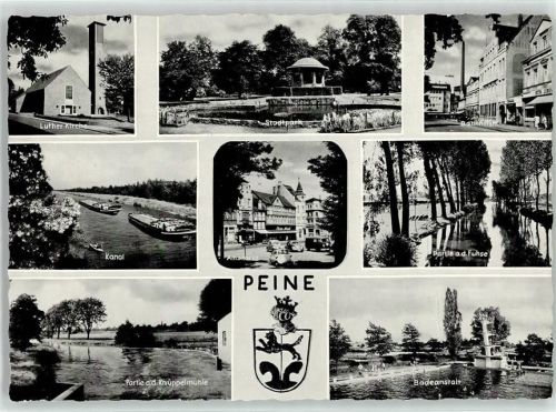 Peine Kanal Schiff Schwimmbad Fuhse Markt VW Käfer Bahnhofstraße Stadtpark