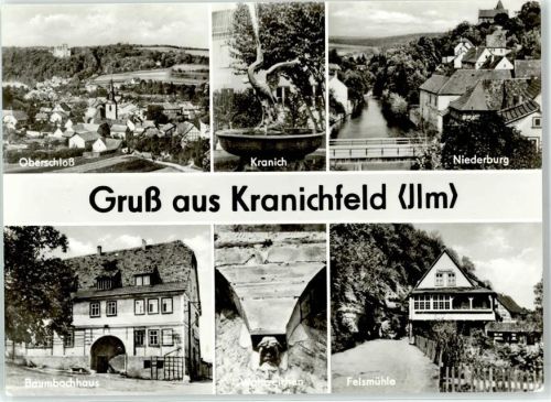 Kranichfeld Oberschloss Kranich Niederburg Felsmühle Baumbachhaus