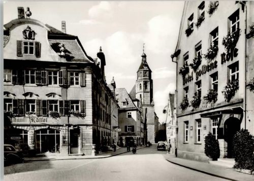 91781 W8832 Weißenburg i Bay - Hotel goldene Rose Rosenstraße Kirche St. Andreaskirche
