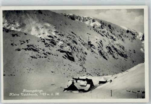 Kleine Teichbaude 1939 Riesengebirge Hüttenstempel
