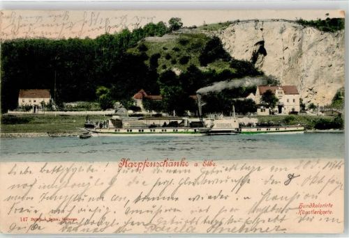 Diera 1903 Karpfenschänke an der Elbe