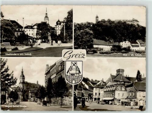 Greiz Schloß Stadtkirche August Bebel Straße Puschkinplatz