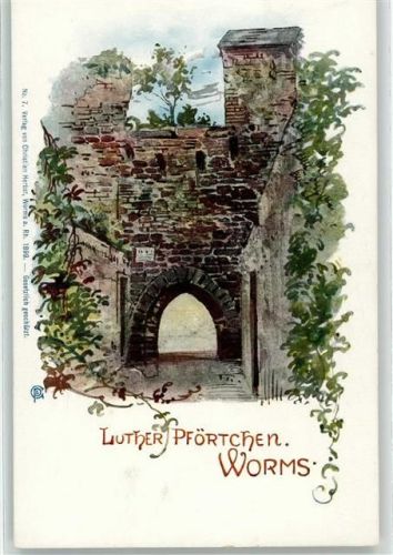 Worms Lutherpförtchen signiert