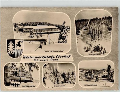 Oberhof Haus der Freundschaft Wappen Thüringer-Schanze Ernst-Thälmann-Haus