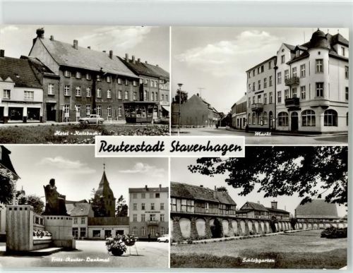 Stavenhagen Hotel Kutzbach Markt Schlossgarten Fritz Reuter Denkmal