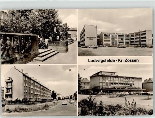 14974 O1720 Ludwigsfelde - Heinrich Heiner Platz Schule Rosa Luxemburg Straße Kontakt Warenhaus VW Käfer