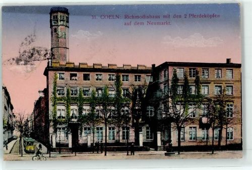 Köln Stadt Richmodishaus Neumarkt Straßenbahn Fahrrad