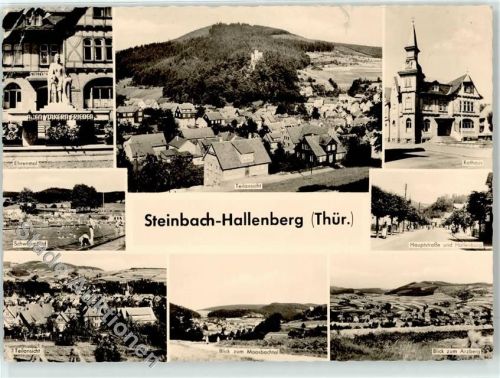 Steinbach-Hallenberg Kriegerdenkmal Schwimmbad Hallenburg Hauptstraße Rathaus