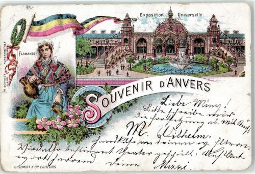 Antwerpen 1908 Ausstellung Tracht Flamen