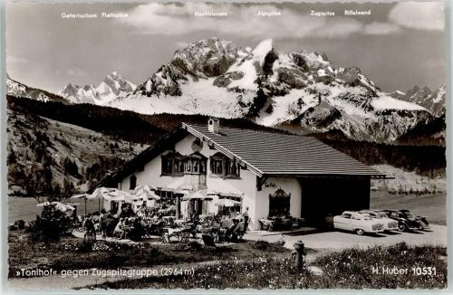 Mittenwald Gasthaus Pension Tonihof W.Plenk Alpspitze Plattspitze Riffelwand Hochblassen