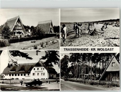 17449 O2233 Trassenheide - Strand Finnhütte Bungalowsiedlung Gasthaus Waldhof Zeltplatzstraße